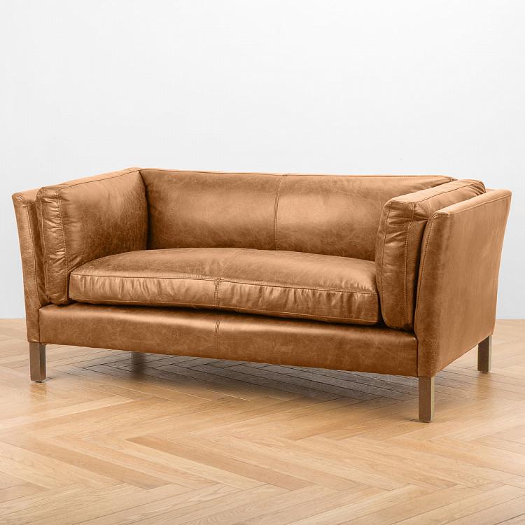 Двухместный диван Томми, светлые ножки Tommy 2 Seater, Light Brown Wood D