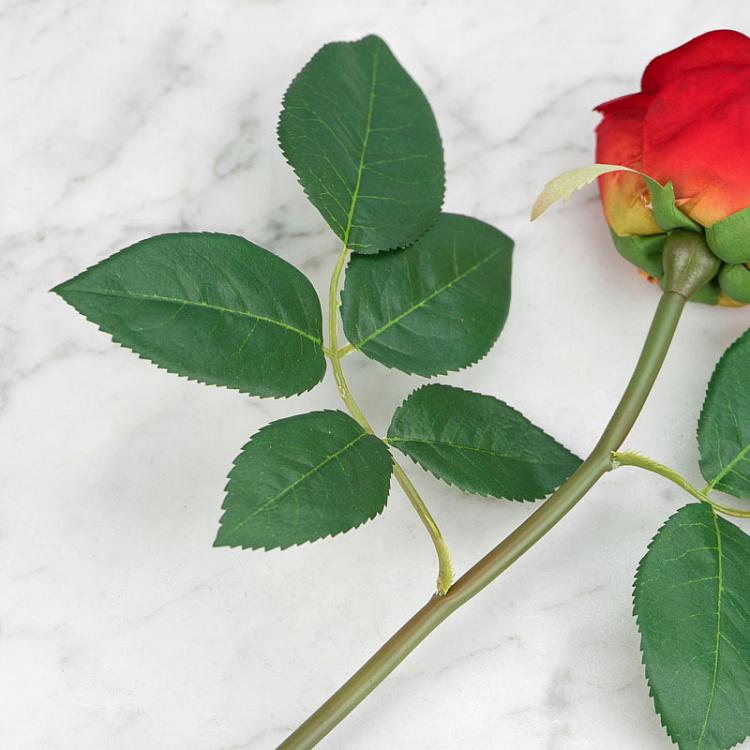 Искусственная роза Флорибунда рубиново-красная Floribunda Rose Ruby Red 34 cm