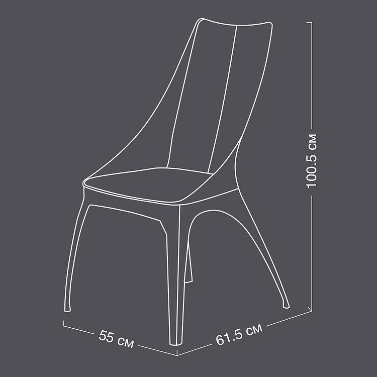 Стул Cavallo Dining Chair, Carbon экозамша Black Suede - ракурс 24