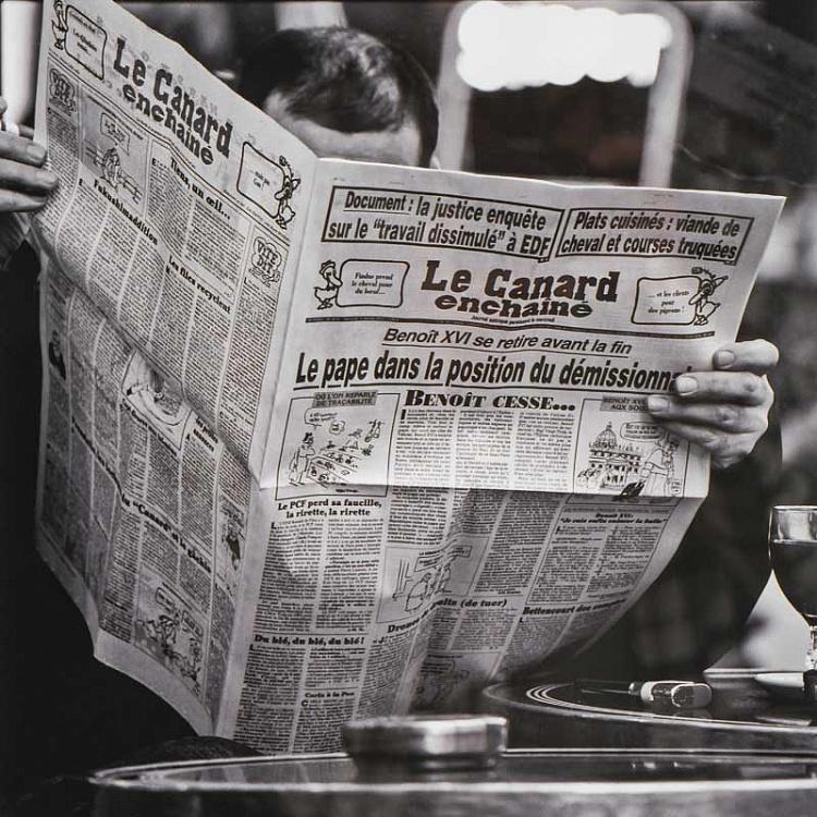 Фото-принт в чёрной раме Парижское кафе Cafe, Black Box Frame