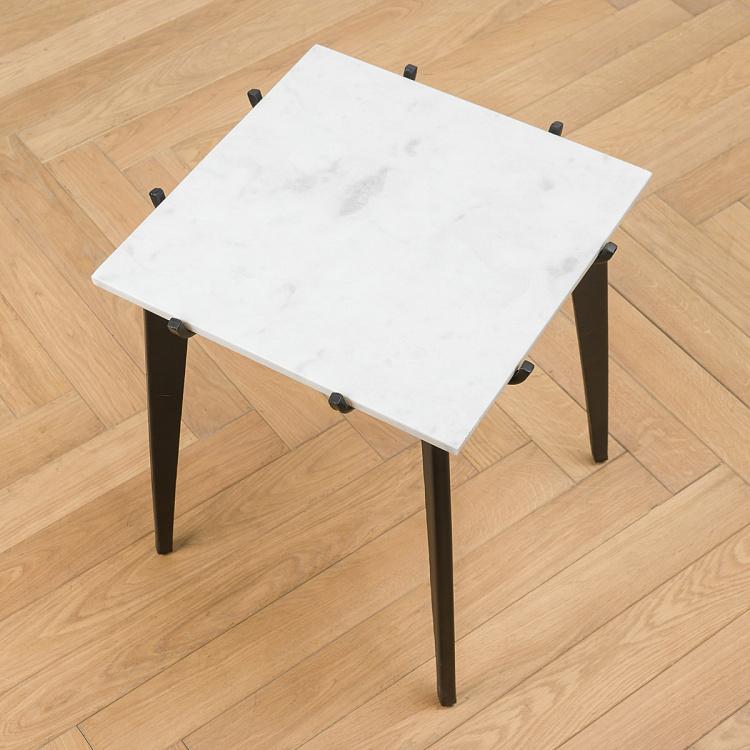 Прикроватный столик с мраморной столешницей Серти Serti Marble Side Table