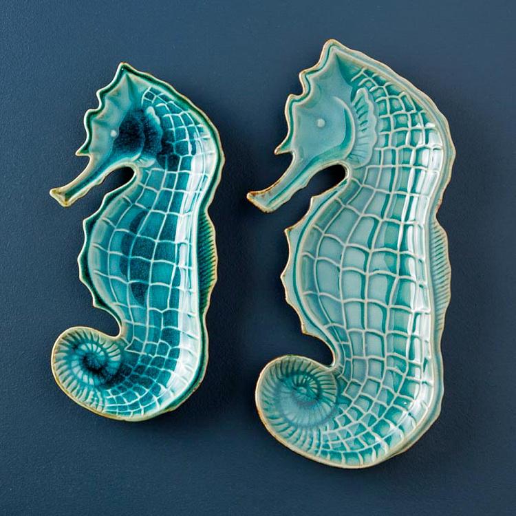 Блюдо Морской конёк, L Aqua Seahorse Dish Large