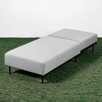Садовый шезлонг-лежак Chic Lounger, Black акриловая ткань Lead Chine - ракурс 5