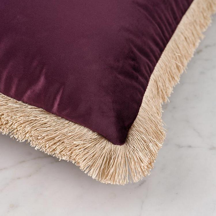 Декоративная подушка с бахромой и цветочным орнаментом Cushion With Fringes Floral Design