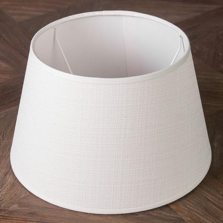 Абажур из льна белого цвета, 25 см Lamp Shade White Linen 25 cm