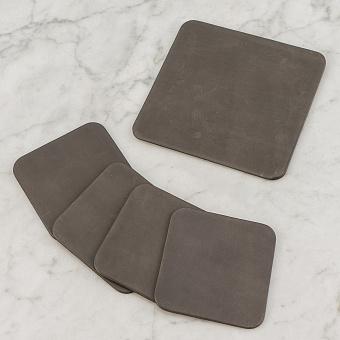 Set Of 5 Square Coasters Smoky