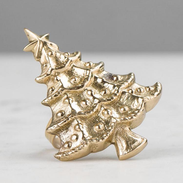 Кольцо для салфетки Ёлка Tree Napkin Ring Gold