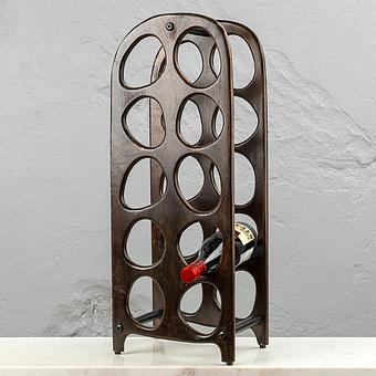 Mango Wood Bottle Rack For 10 Bottles
