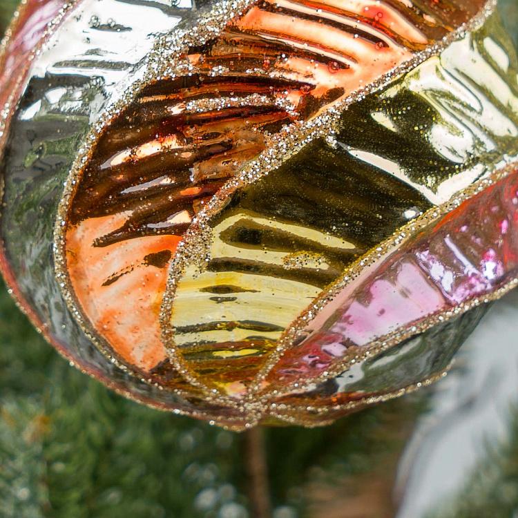 Ёлочная игрушка Твист Glossy Twisted Ball Multicolored 8 cm