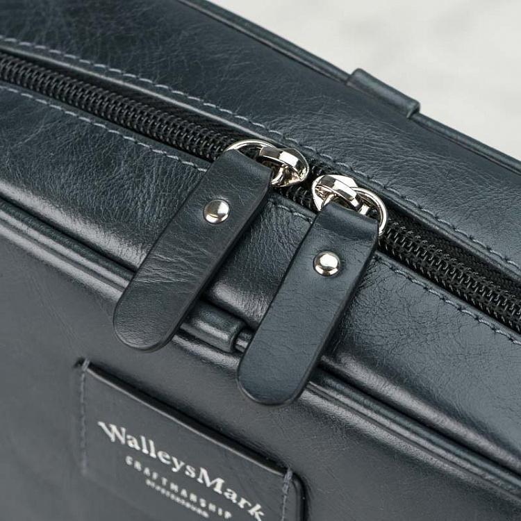 Серая кожаная мужская сумка Гном Midget Bag, Gray