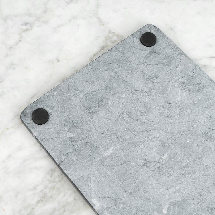 Чёрная мраморная сервировочная доска Скандинавия Nordic Marble Serving Board