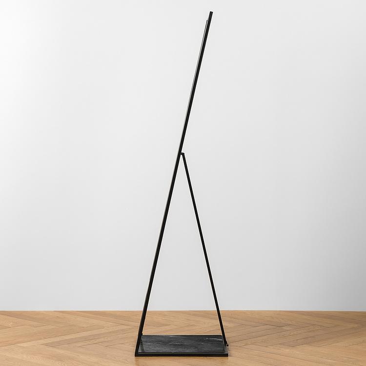 Напольное зеркало на чёрной мраморной подставке Black Marble Base Standing Mirror