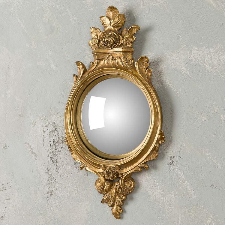 Выпуклое зеркало в золотой раме XVIII век 18Th Century Convex Mirror Gold