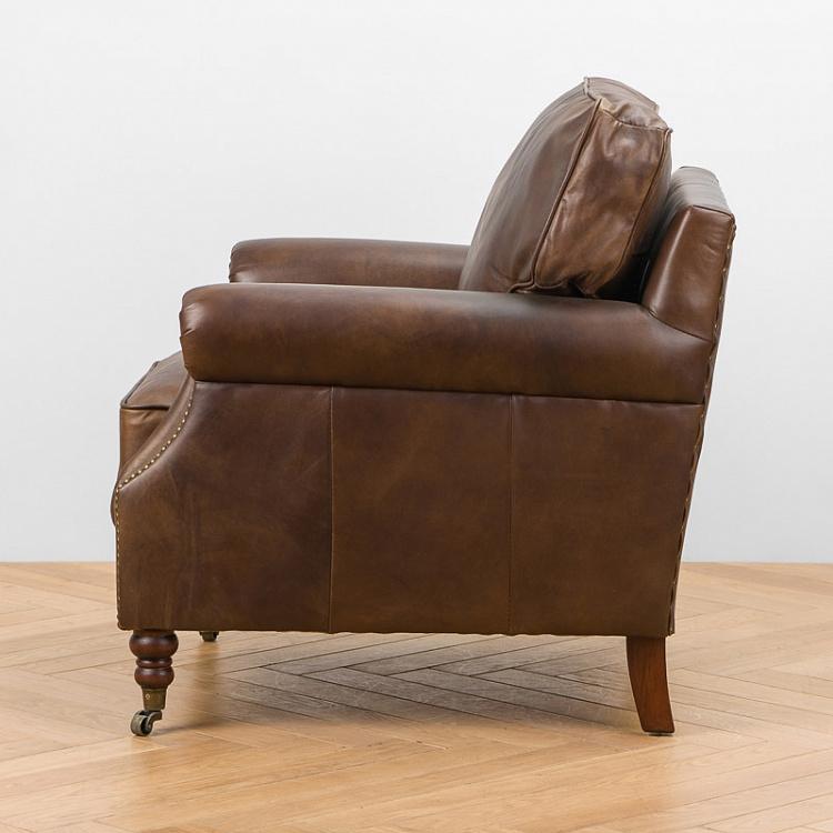 Кресло Джон, красно-коричневые ножки John Armchair, Red Brown Wood D