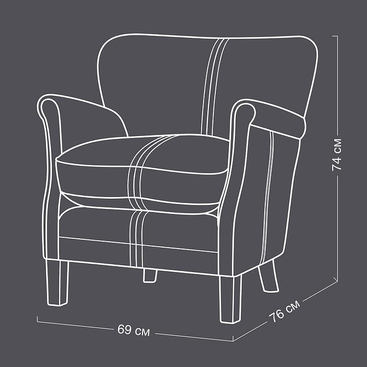 Кресло Turner Armchair хлопок Old Flour Bag 4 - ракурс 18