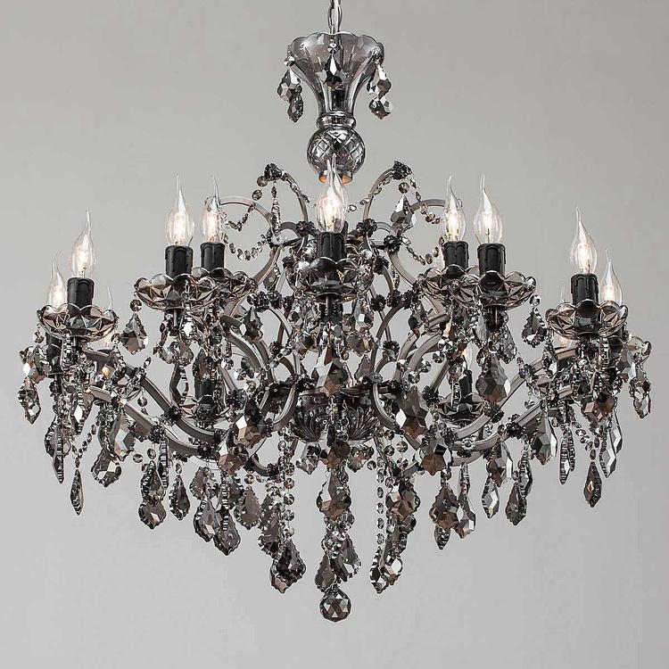 Люстра Crystal Chandelier Medium discount4 хрусталь и металл Grey Crystal and Natural Metal