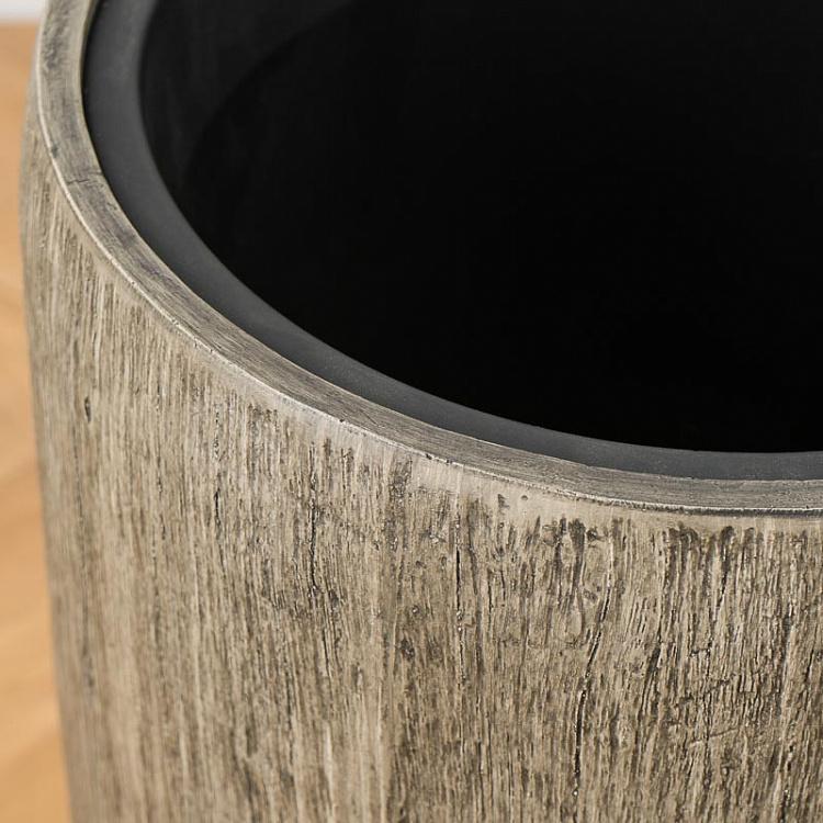Высокое кашпо Эффектори Вуд белёный дуб, L Effectory Wood Tall Pot White Oak Large