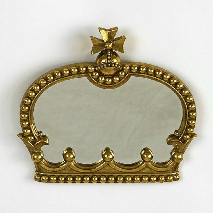 Crown Wall Object With Mirror Gold 2