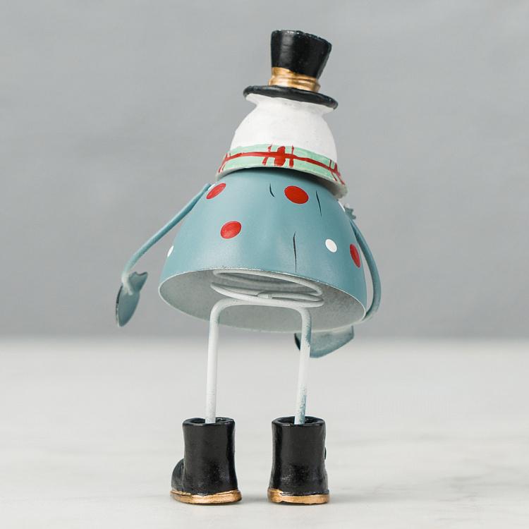 Новогодняя фигурка Металлический снеговик Metal Snowman Figurine 10 cm