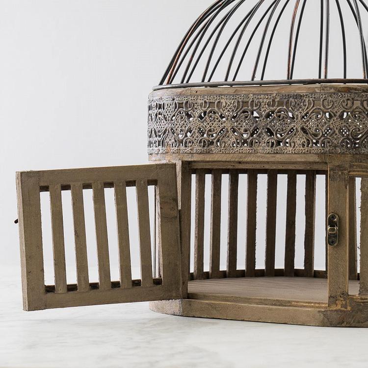 Клетка для птицы из дерева и металла Валанс Valence Wood And Iron Cage