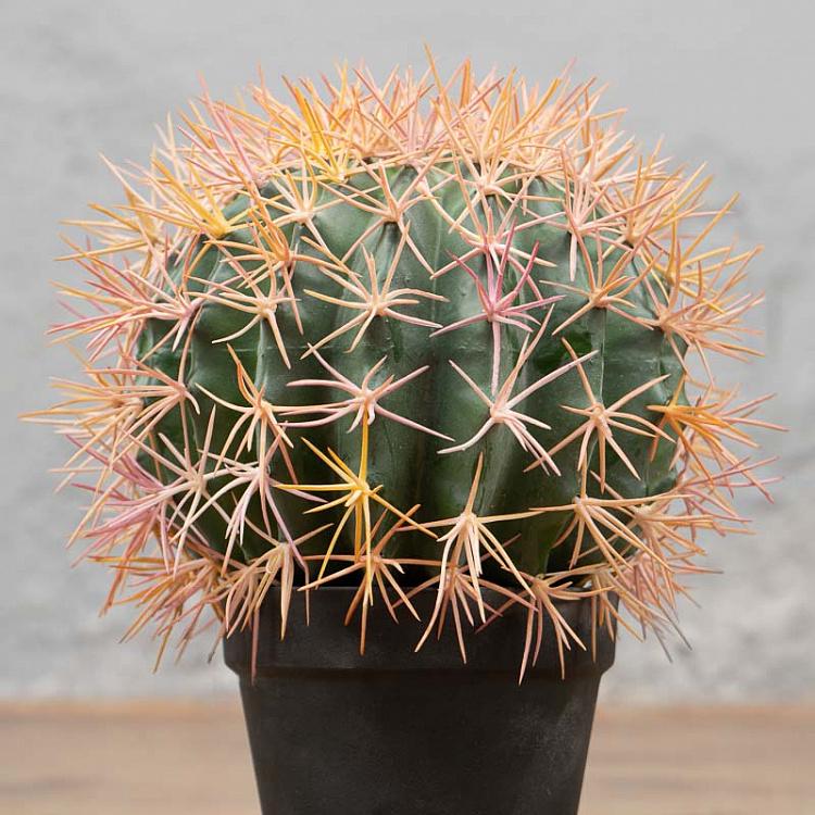 Искусственный кактус Баррель, S Barrel Cactus Small 27 cm