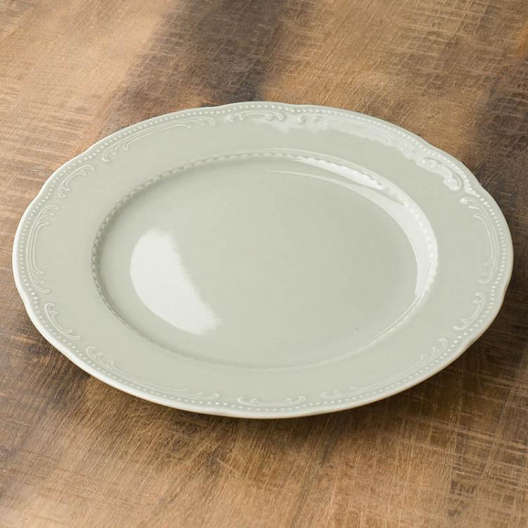 Серо-зелёная обеденная тарелка Старая Вена Vecchio Vienna Dinner Plate Sage Green