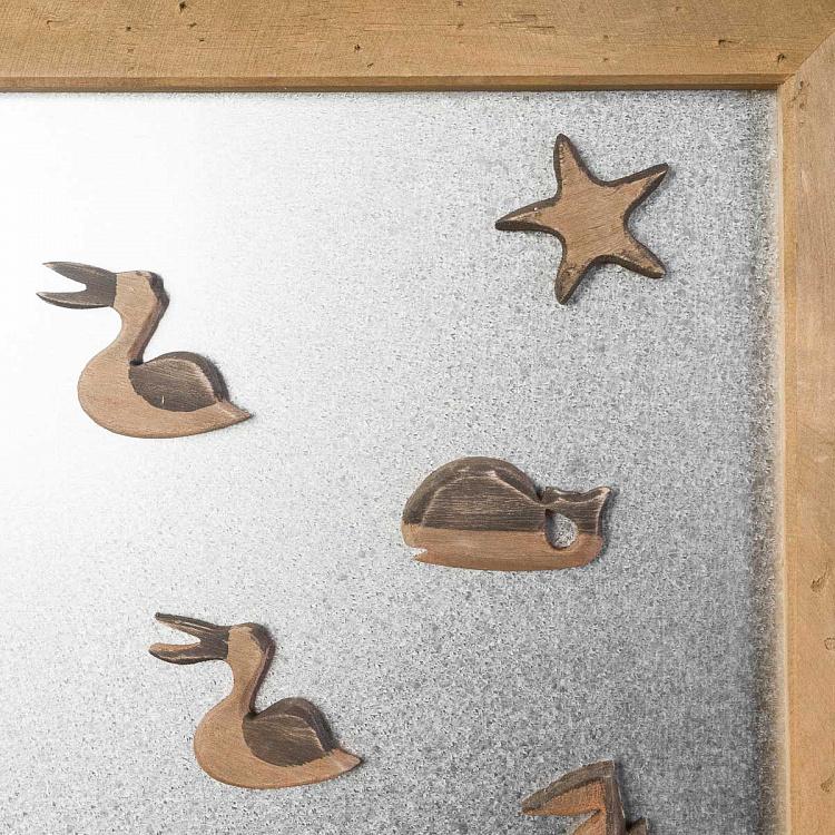 Металлическая доска с магнитами Берег моря Metal Board With Seaside Magnets