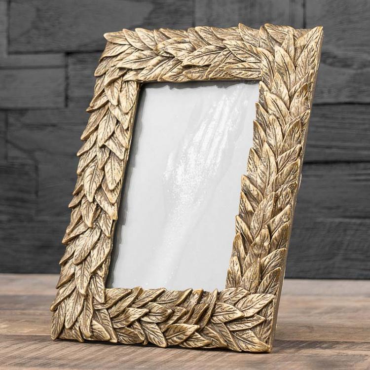 Picture Frame With Golden Leaves Small