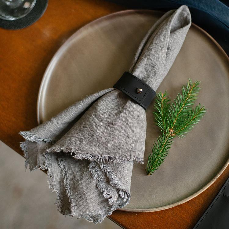 Набор из двух колец для салфеток Нуар Set Of 2 Napkin Rings Noire