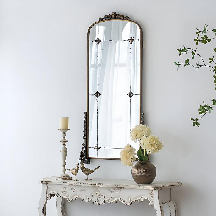 Зеркало с золотистым узором в антикварном стиле Antique Gold Wall Mirror