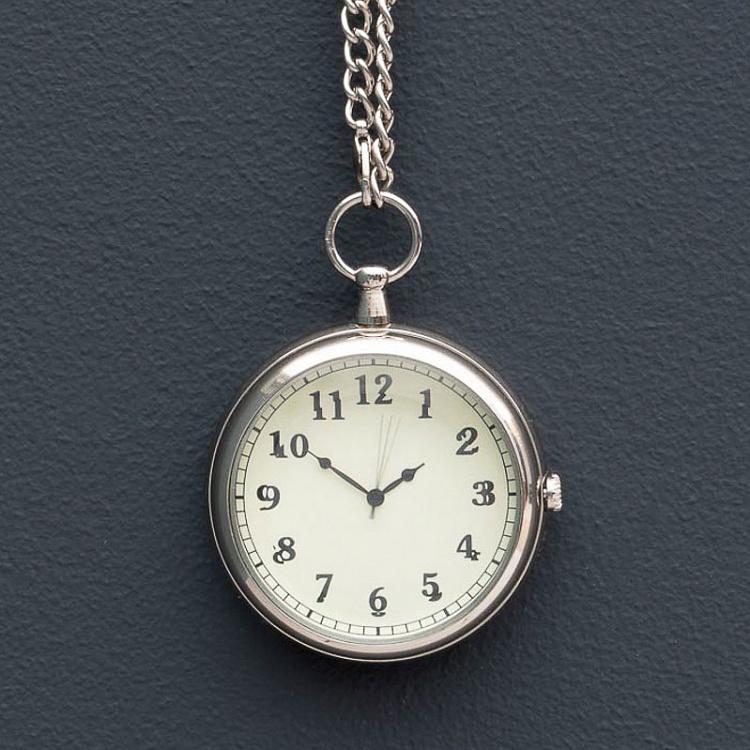 Brass Patina Pocket Watch With Chain