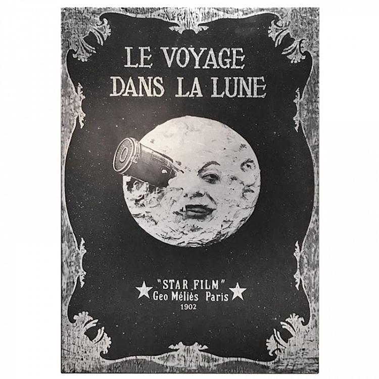 Картина Путешествие на Луну, платиновая поталь Le Voyage Dans La Lune Platinum