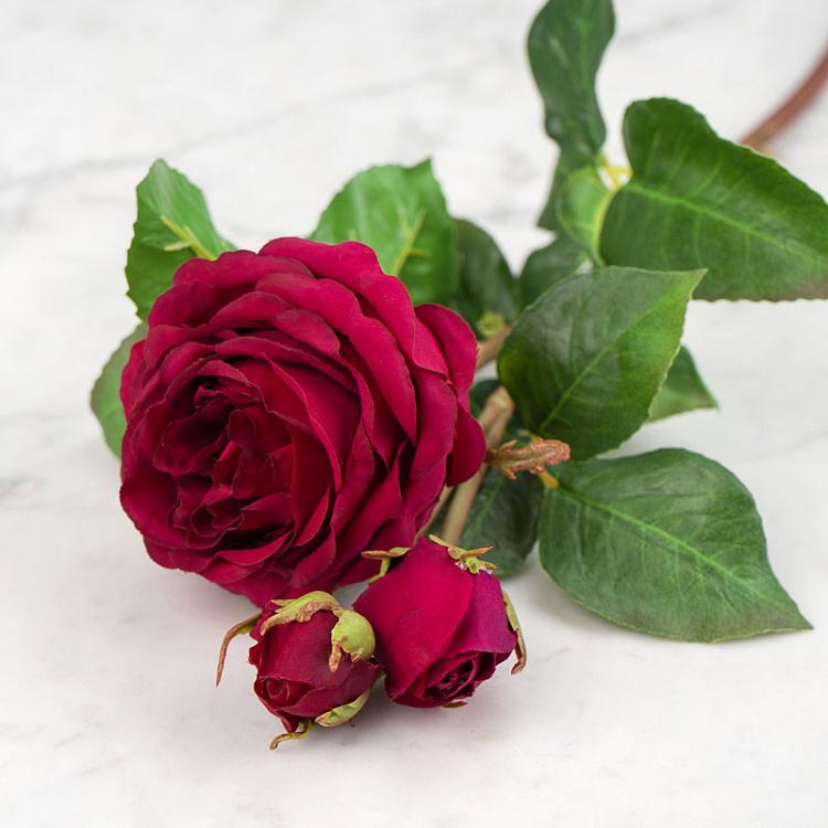Искусственная роза Дэвид Остин винная David Austin Rose Wine 50 cm