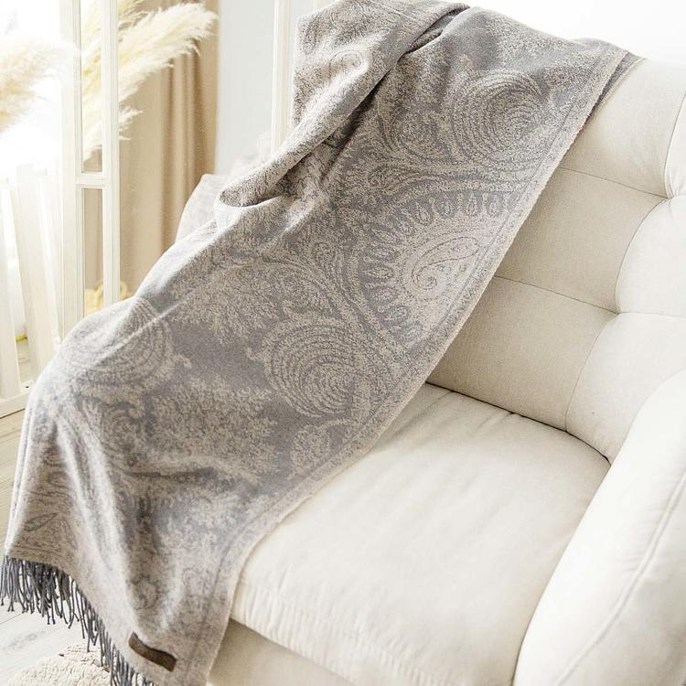 Коричневый хлопковый плед Магнолия, 130x180 см Magnolia Plaid Brown 130x180 cm