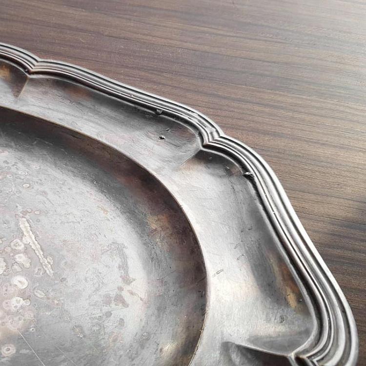 Винтажный серебряный поднос 4 Vintage Old Silver Plate 4