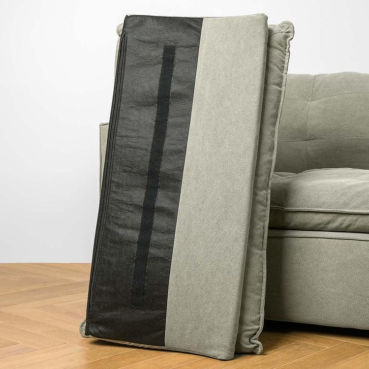 Трёхместный льняной диван Сити, ножки цвета латуни City 3 Seater, Brass Metal Linen RM