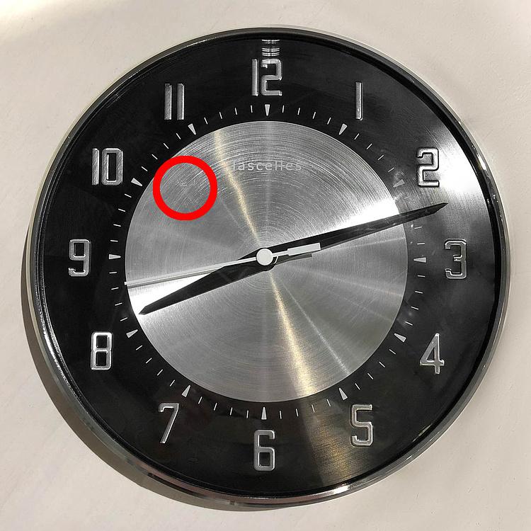 Чёрные настенные часы в стиле деко дисконт Deco Domed Wall Clock Black discount