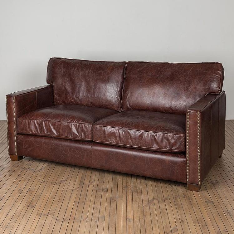Двухместный кожаный диван Виконт Уильям Viscount William 2 Seater Leather