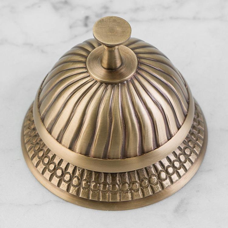 Настольный звонок с полосами  Stripes Bronze Patina Bell