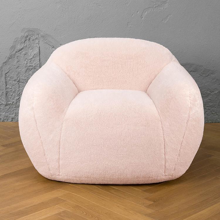 Кресло Snug Chair искусственный мех Big Bear Pink - ракурс 2