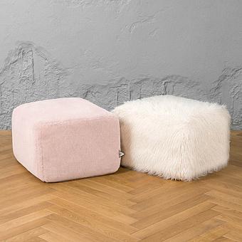 Пуфик Alaska Rectangular Pouf Small искусственный мех Mongolia Cream - ракурс 7