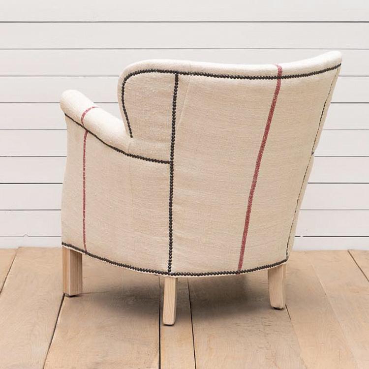 Кресло Тёрнер в обивке из винтажных хлопковых мешков Turner Armchair Old Flour Bags