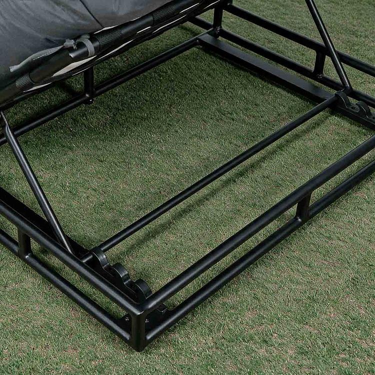 Садовый шезлонг-лежак Coral Lounger, Black акриловая ткань Anthracite Carbon - ракурс 6