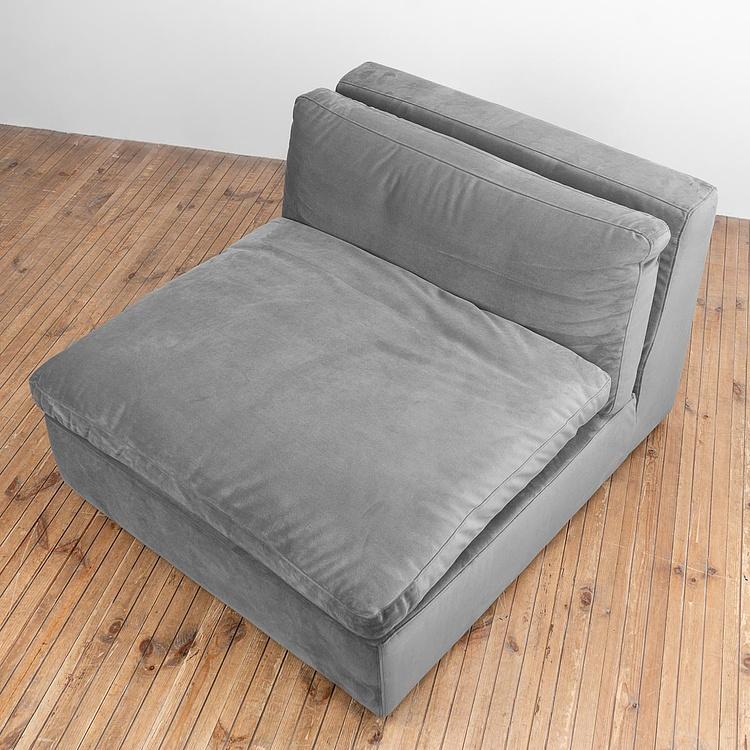 Угловой модульный бархатный диван Зенна 2, S Zenna Group Small 2 Velvet