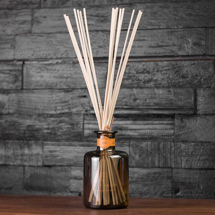 Аромадиффузор набор (палочки, жидкость, бутылочка) Янтарь, 250 мл Small Reed Diffuser Amber 250 ml