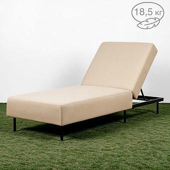 Садовый шезлонг-лежак Chic Lounger, Black акриловая ткань Lead Chine