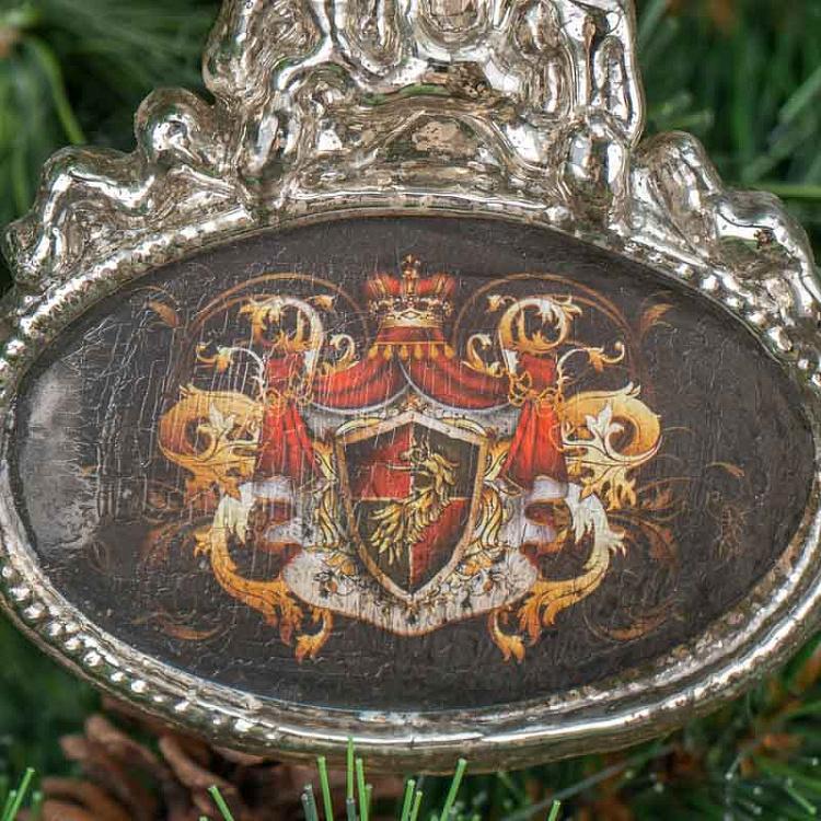 Ёлочная игрушка-медальон Красный щит Coat Of Arms Red Shield Medallion 9,5 cm