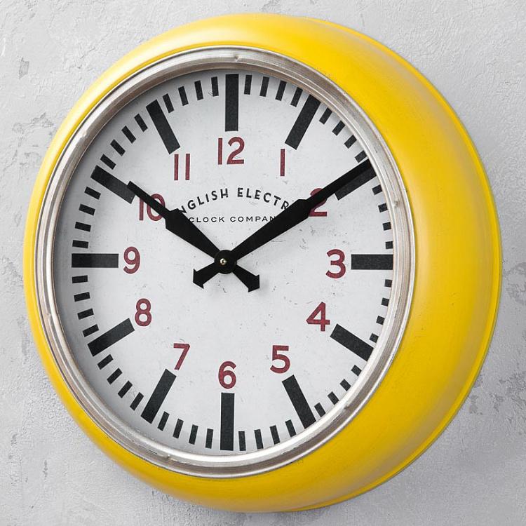 Настенные Жёлтые часы Yellow Clock English Electric