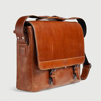 Мужская сумка Satchel Messenger Bag, Old Brown натуральная кожа Old Brown