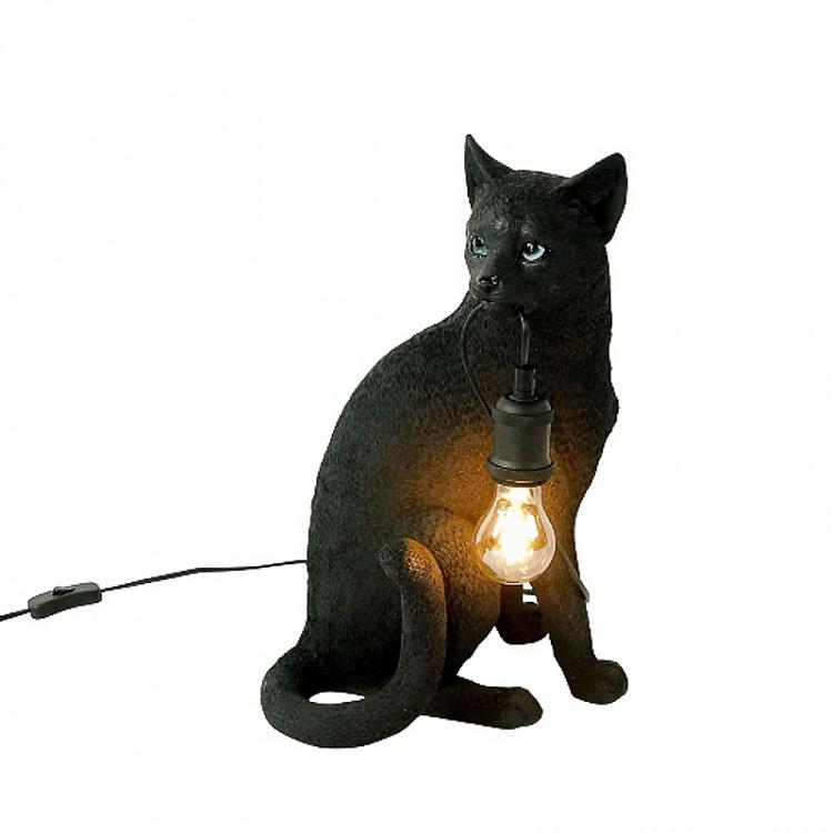 Настольная лампа с чёрной кошкой Шушу Table Lamp Chouchou Black